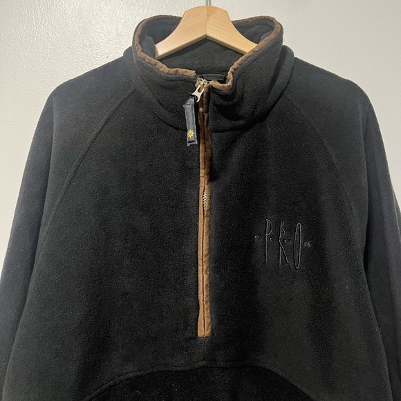 North End Pro Club Black Fleece Quarter-Zip Pullover - Size Large - Picture 11 of 16